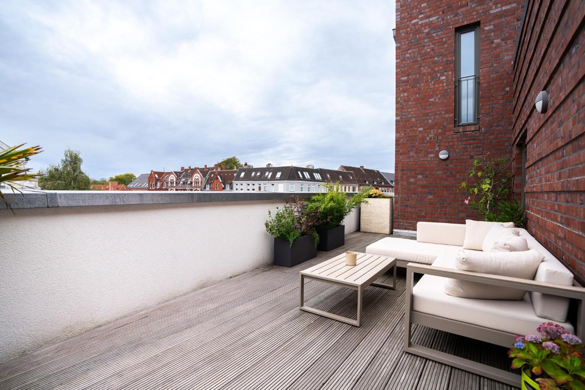 Ferienwohnung Foerdeterrasse Nahe Kiellinie Bagian luar foto